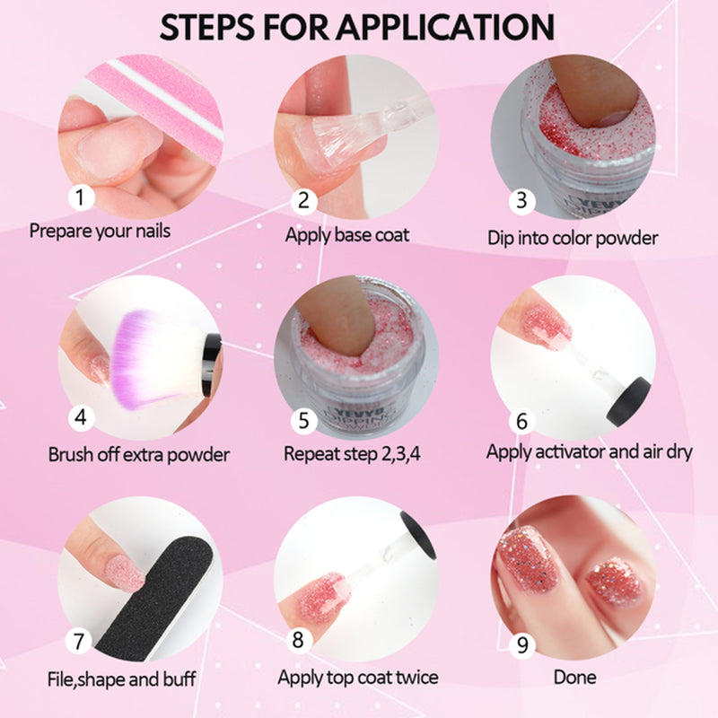 Acrylic Nail Kit Immersion Powder Nail Kit with Drill and UV, 20 Color Quick Dry Powder Nail Immersion Kit, with Base and Topcoat Activating Agent Immersion Nail Kit, Used for French Nail Repair DIY