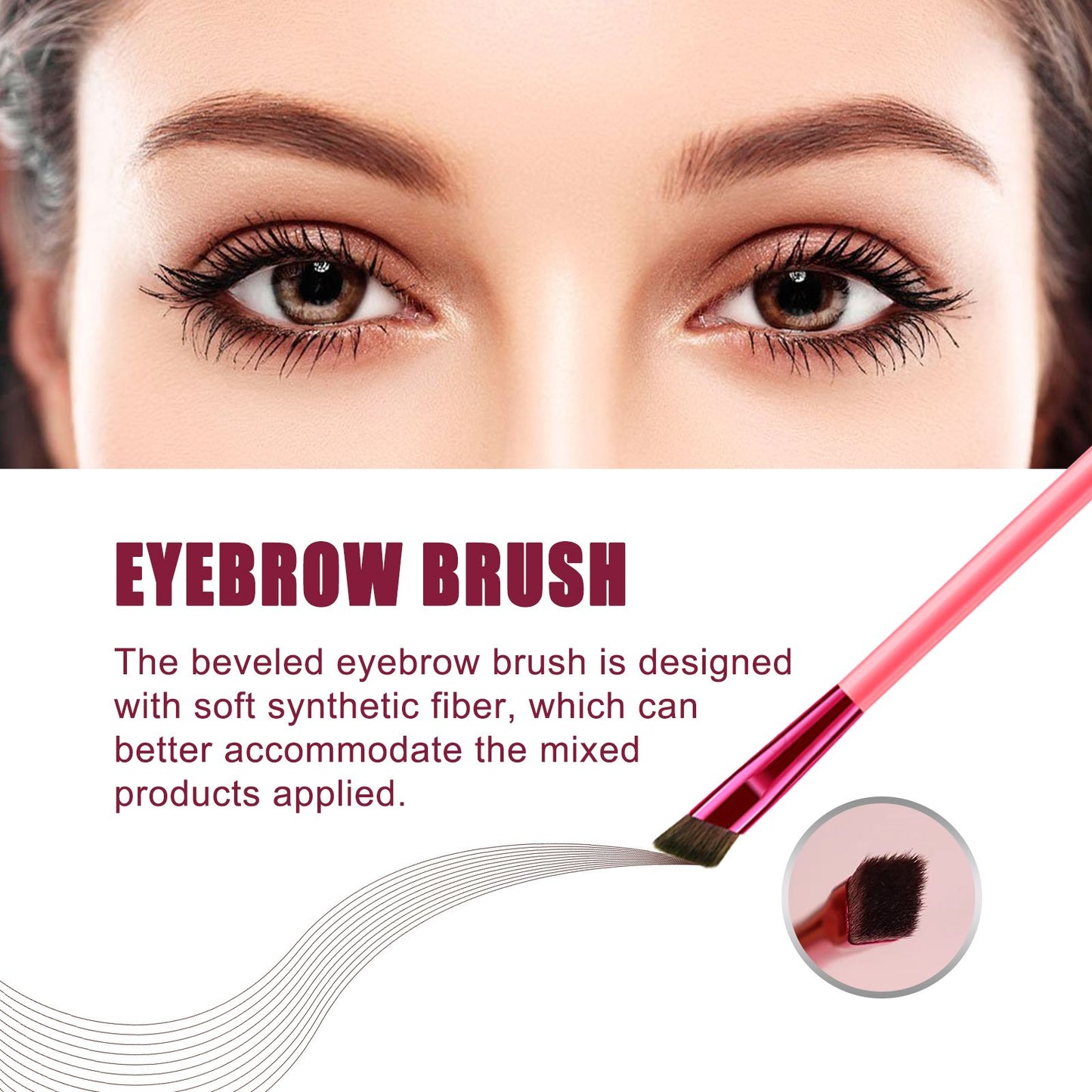 EELHOE Multi-Functional Eyebrow Brush Set for Filling, Shaping, and Coloring Smooth Eyebrows Makeup Kit