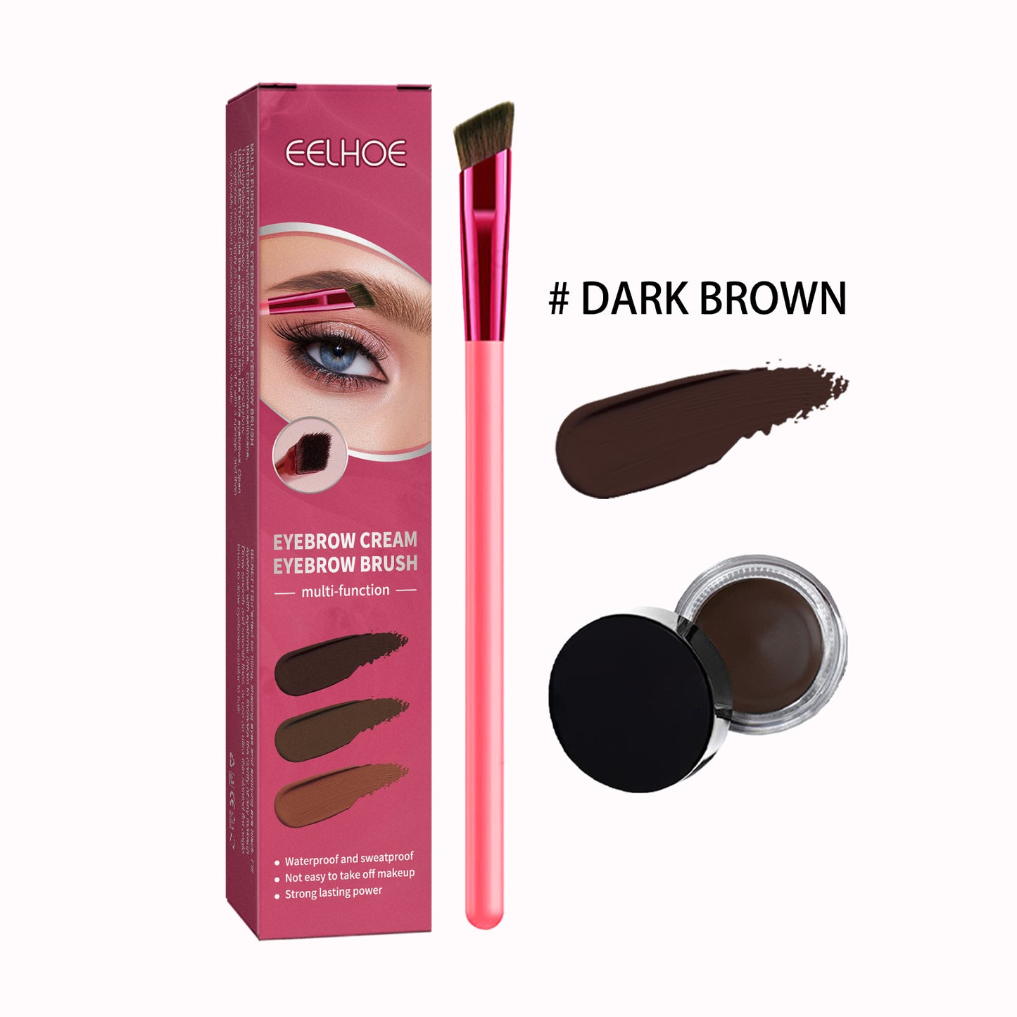 EELHOE Multi-Functional Eyebrow Brush Set for Filling, Shaping, and Coloring Smooth Eyebrows Makeup Kit