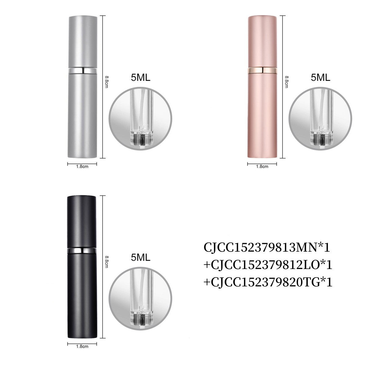 Perfume Vaporizers Bottled Bottoms Filled with Perfume High-End Travel Portable Spray Small Sample Empty Bottle Dispenser