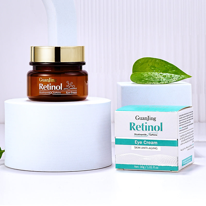 GUANJING Natural Skincare Retinol Eye Cream Vegan Organic anti Aging Moisturizer Anti-Wrinkle Skin Whitening Retinol Eye Cream