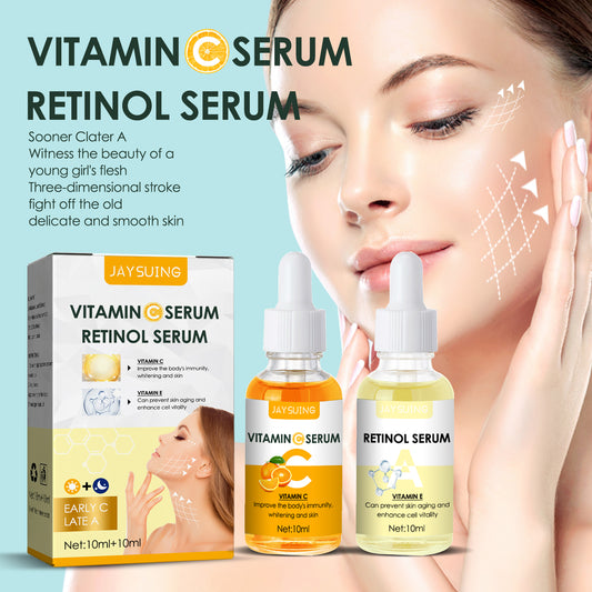 Jaysuing Morning C Night a Set Anti-Aging Firming Hydration Brightening Dull Yellow Skin