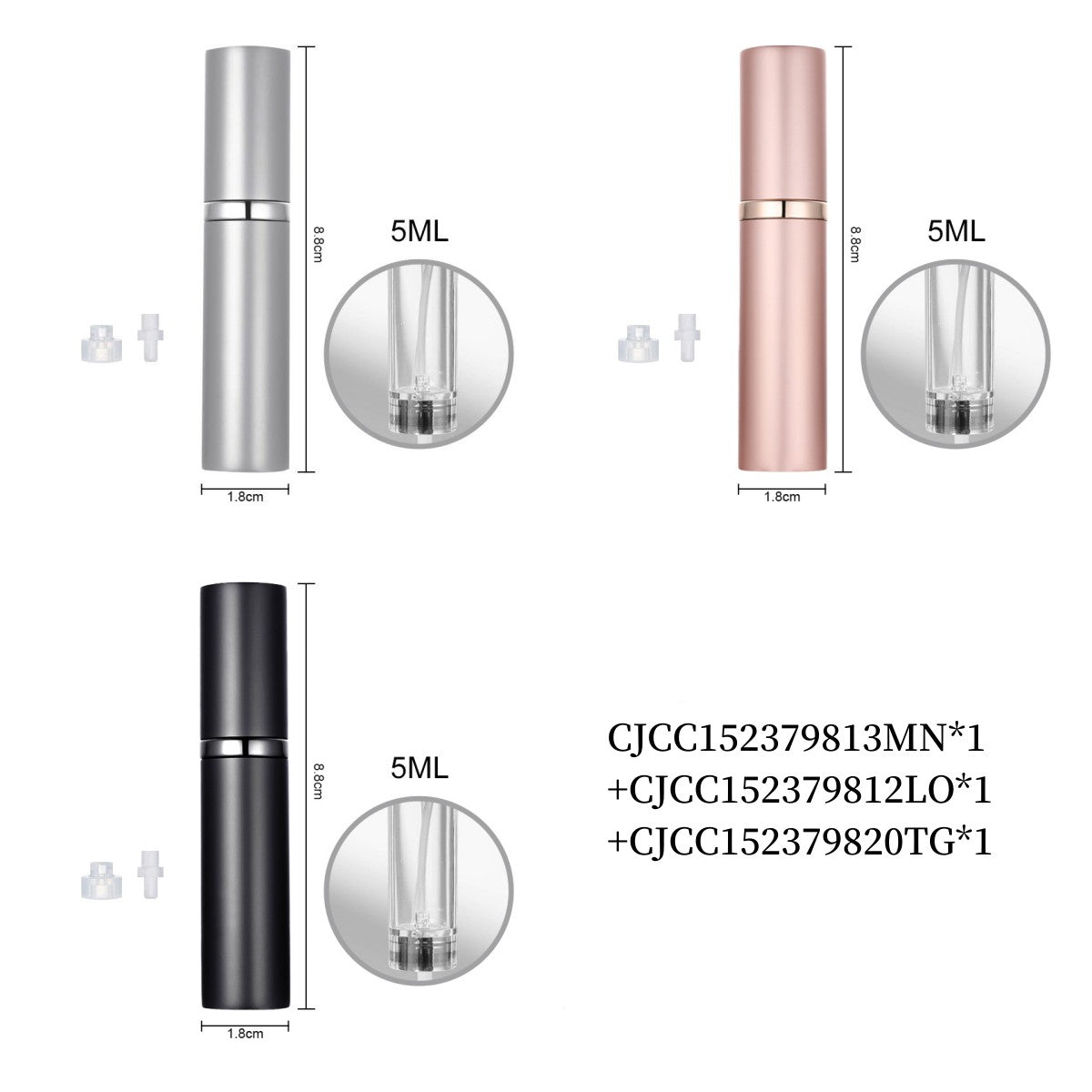 Perfume Vaporizers Bottled Bottoms Filled with Perfume High-End Travel Portable Spray Small Sample Empty Bottle Dispenser