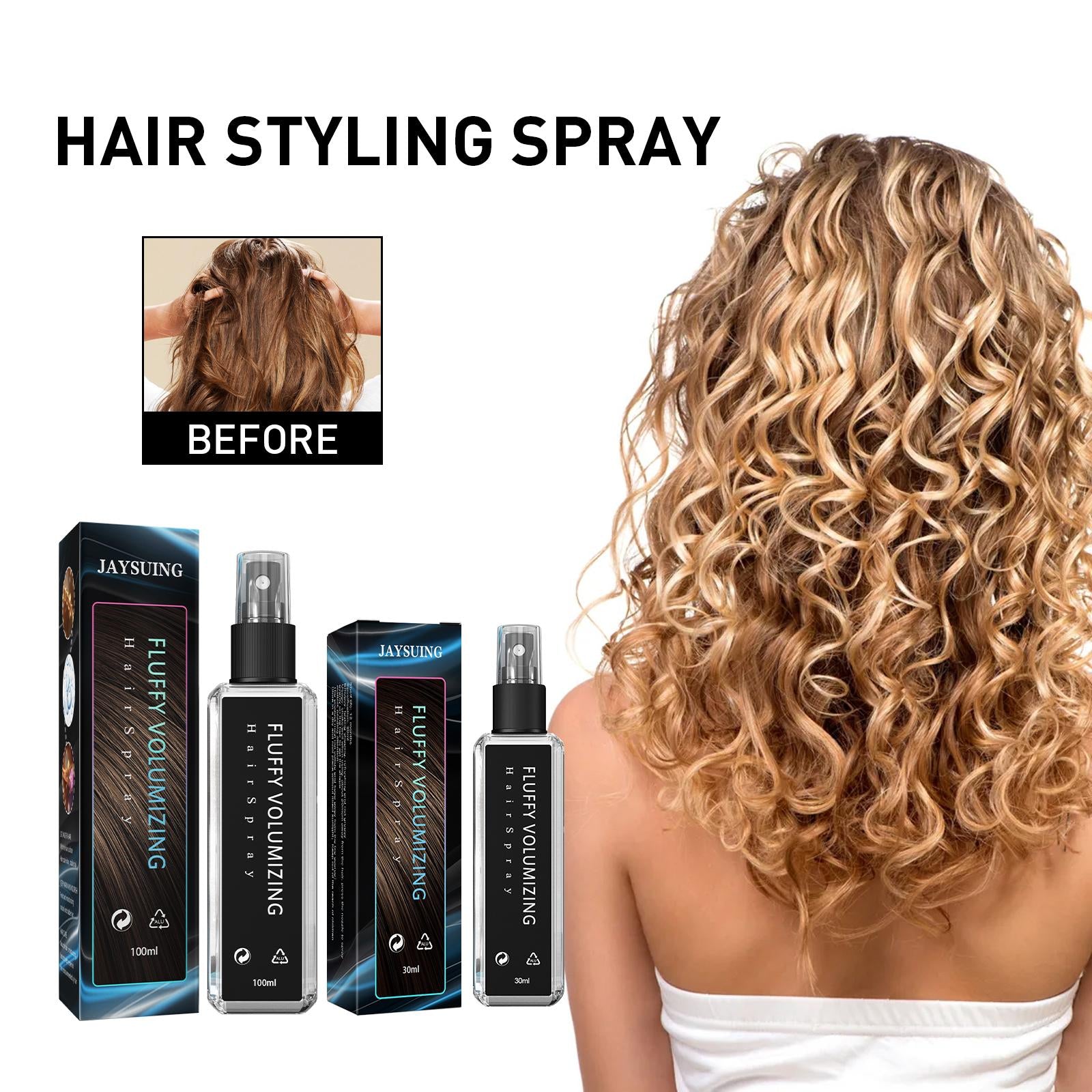 Hair Setting Spray - Volumizing Moisturizing Styling Spray with Niacinamide, Purslane Extract & Acetyl Glucosamine Long-Lasting Hold & Fresh Fragrance, 100Ml Gel Haircare