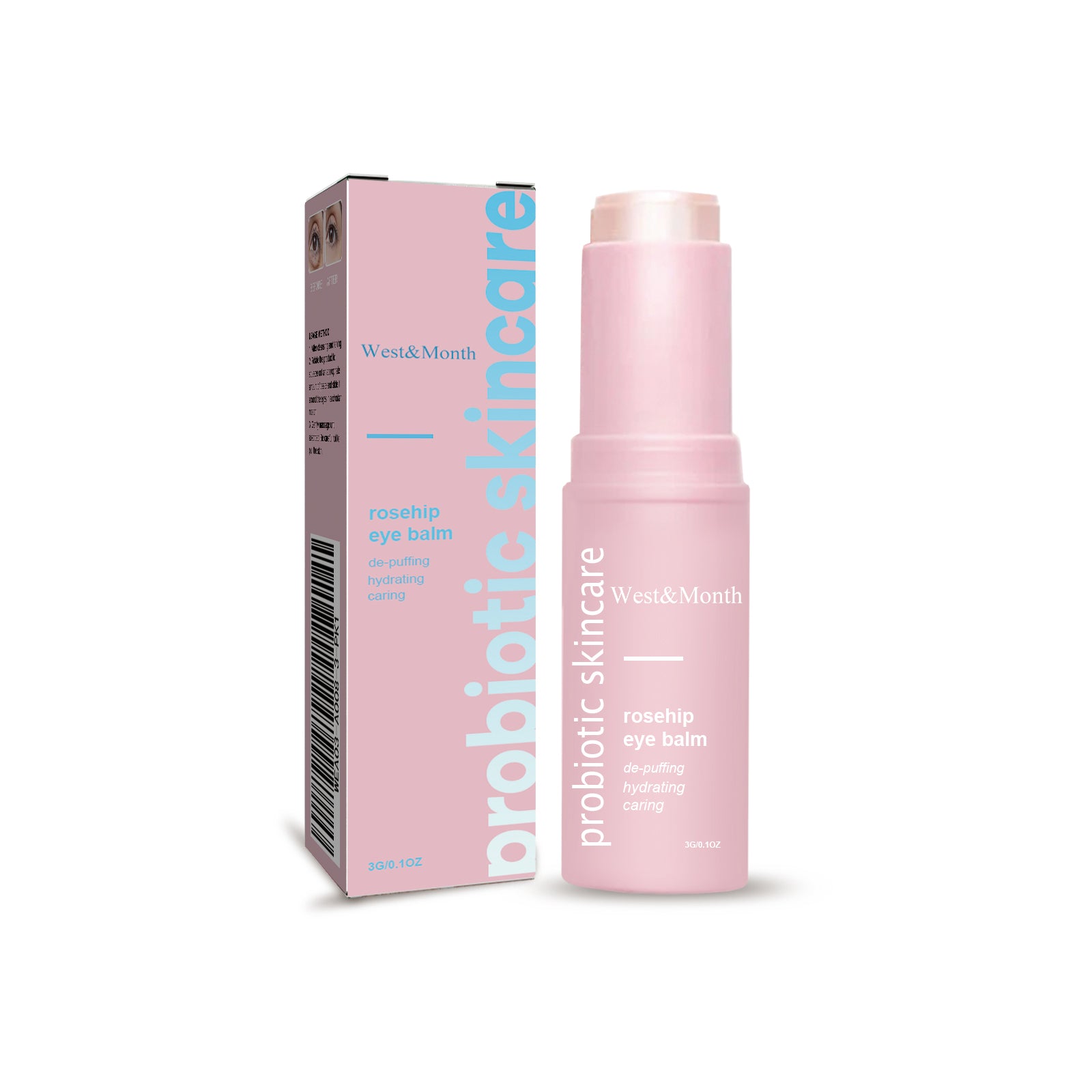 Rosehip Eye Stick, Hydrating Eye Stick Multi Balm Eye Brightener Stick, Fade Fine Lines and Firm Skin Perfect Valentine'S Day Gift for Girlfriends, Wives, Female Friends