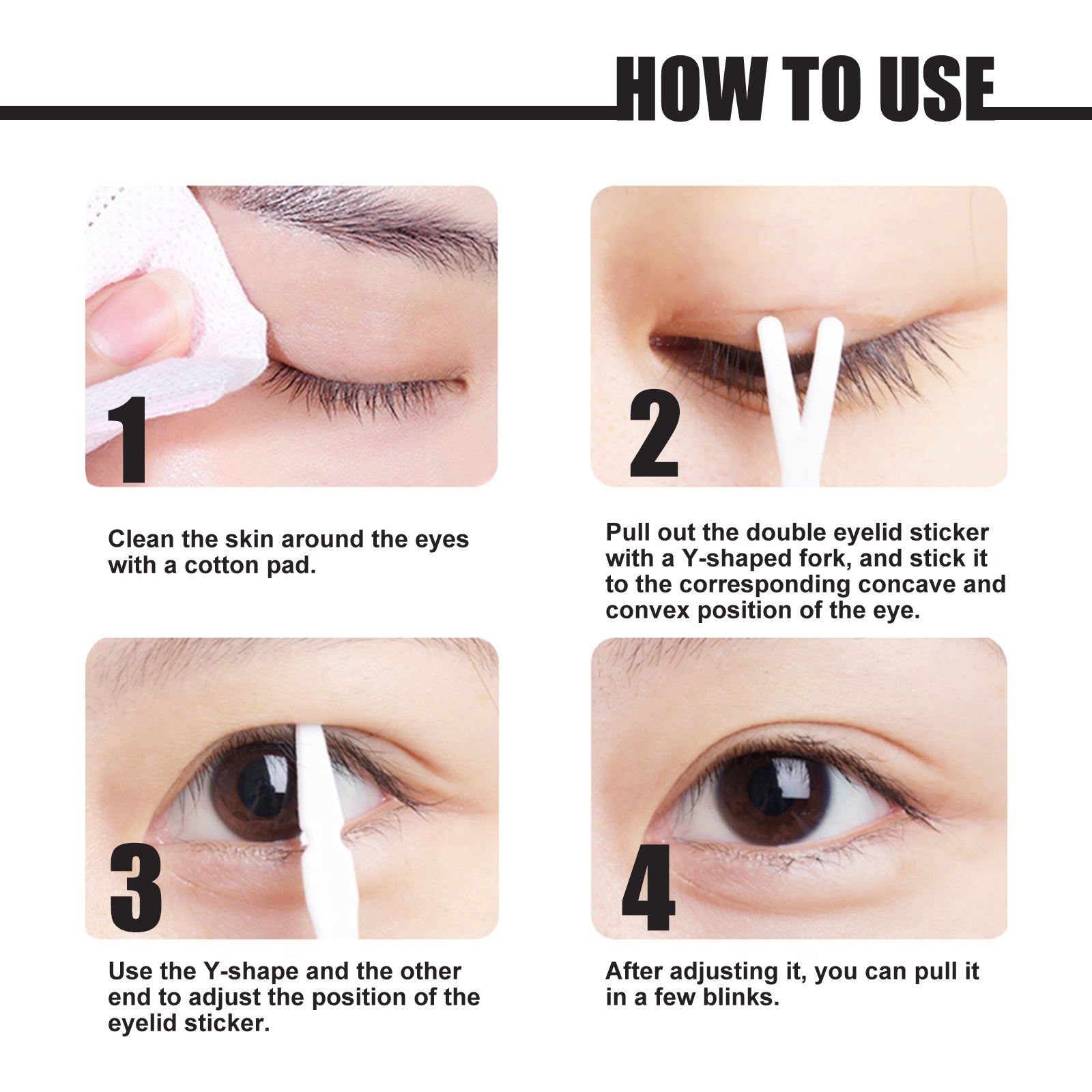 West&Month Double Eyelid Tape - Invisible, No-Glue, Natural Mesh Adhesive, Activates with Water, Beautiful Eyes, Olive Shaped Lace