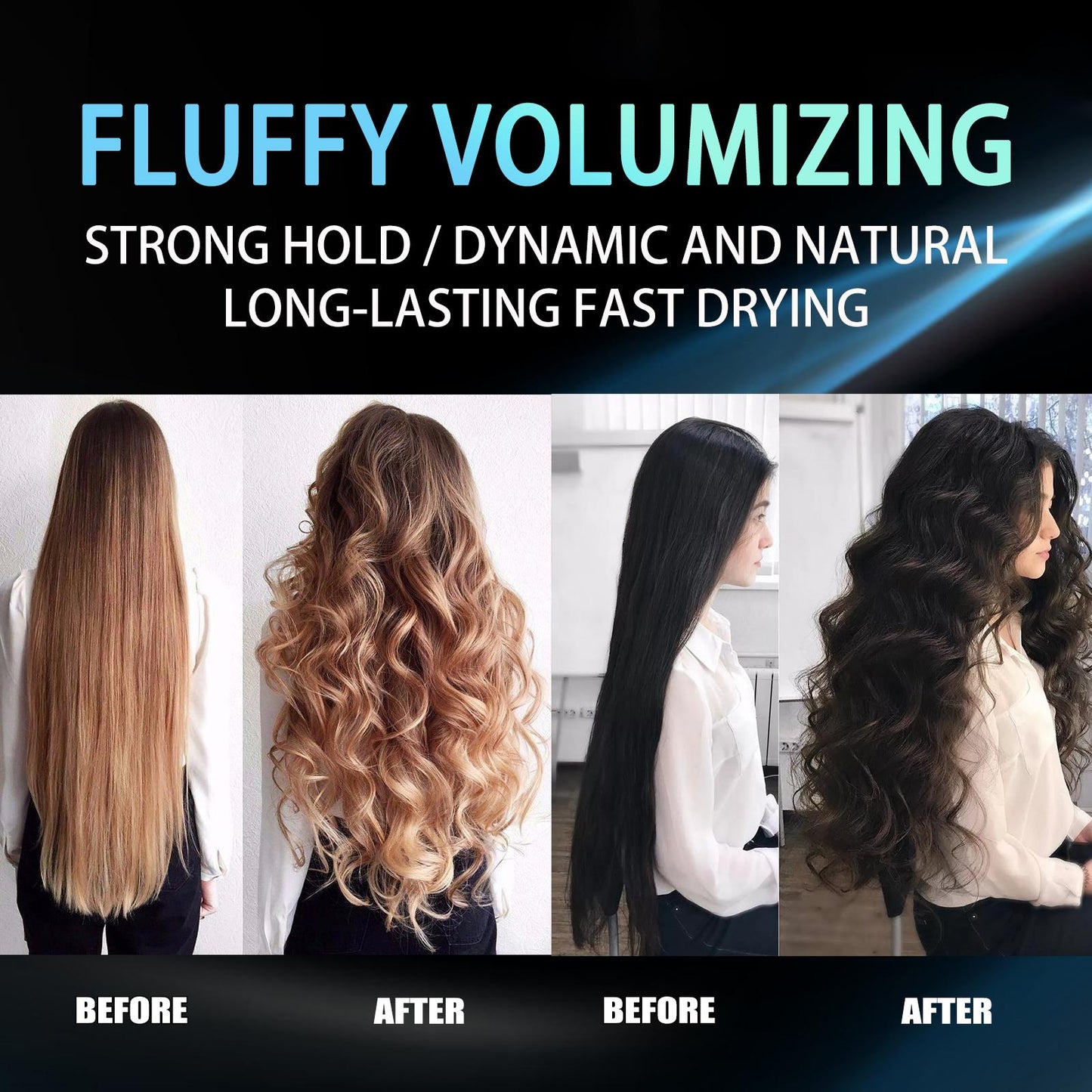 Hair Setting Spray - Volumizing Moisturizing Styling Spray with Niacinamide, Purslane Extract & Acetyl Glucosamine Long-Lasting Hold & Fresh Fragrance, 100Ml Gel Haircare
