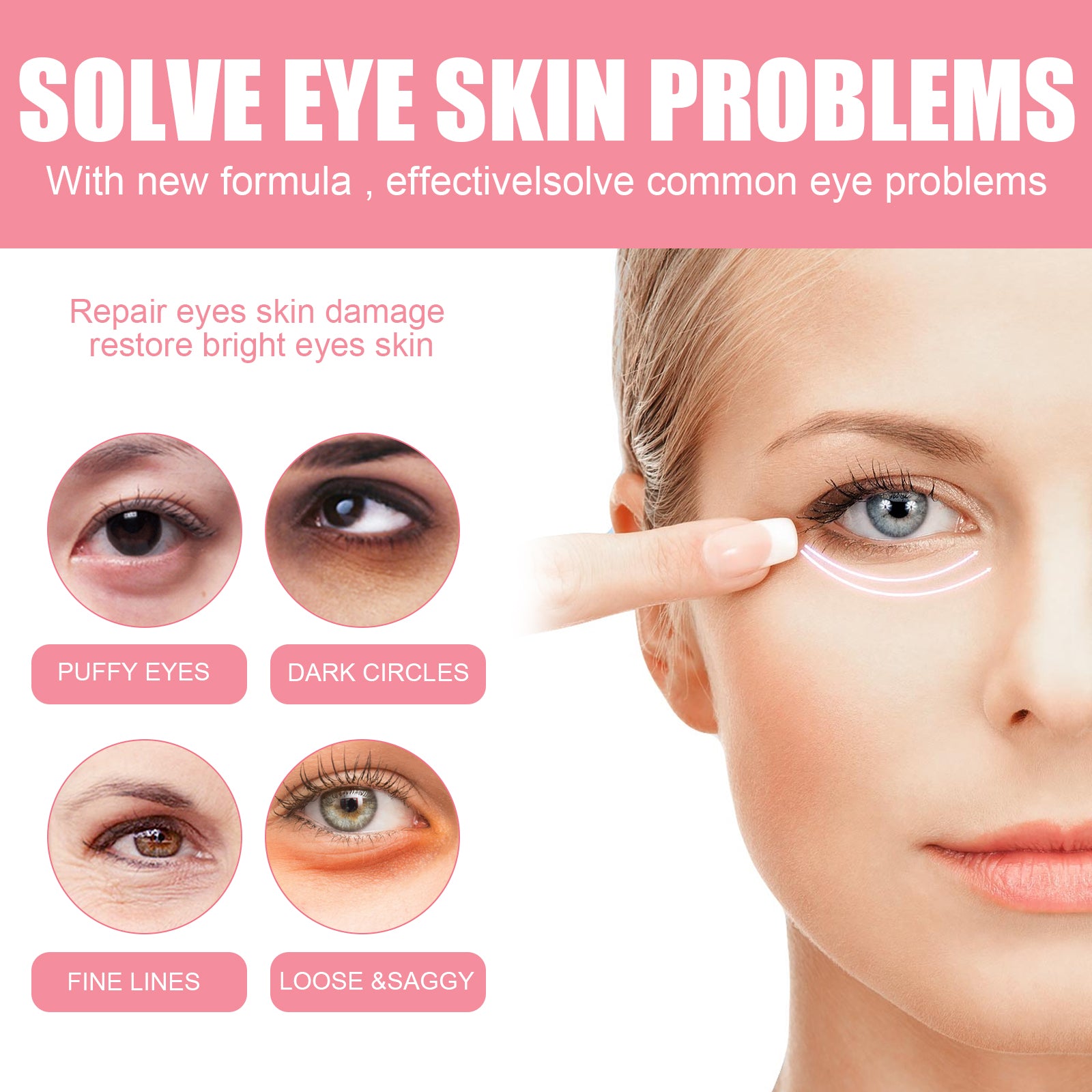 Rosehip Eye Stick, Hydrating Eye Stick Multi Balm Eye Brightener Stick, Fade Fine Lines and Firm Skin Perfect Valentine'S Day Gift for Girlfriends, Wives, Female Friends