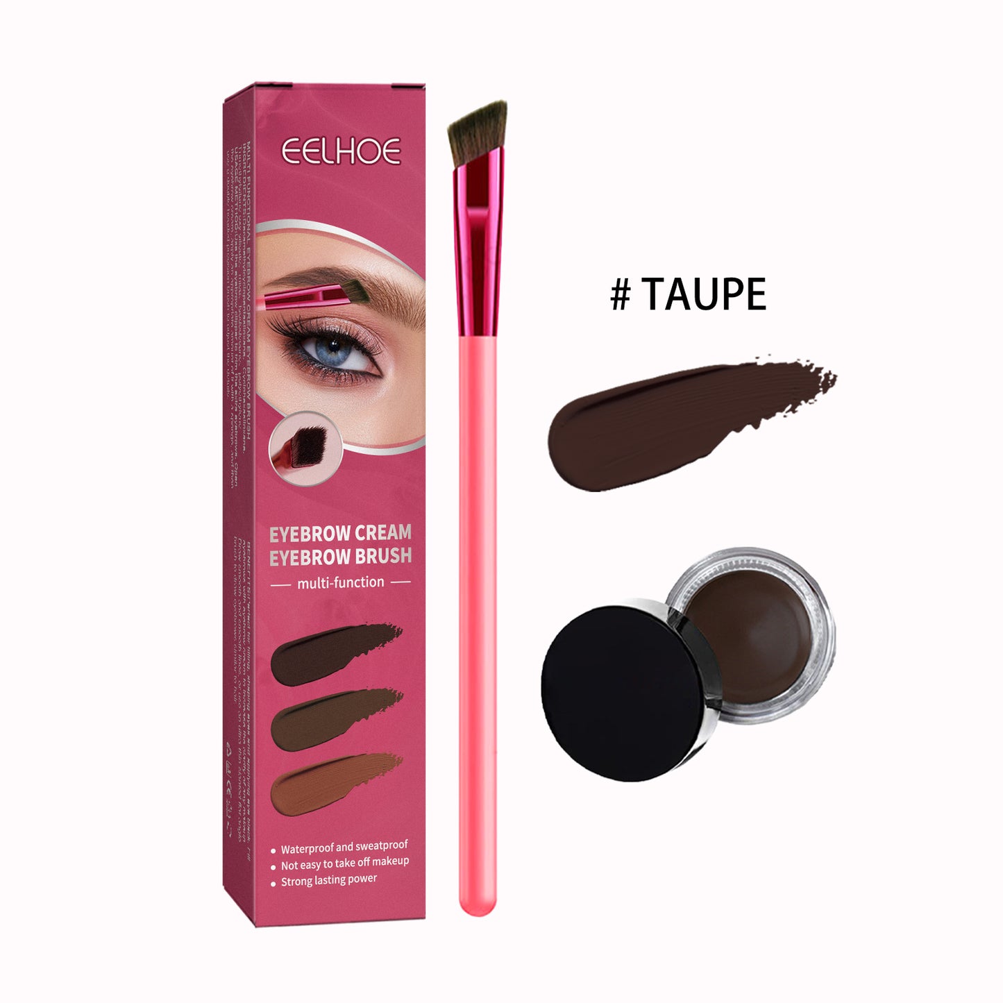 EELHOE Multi-Functional Eyebrow Brush Set for Filling, Shaping, and Coloring Smooth Eyebrows Makeup Kit