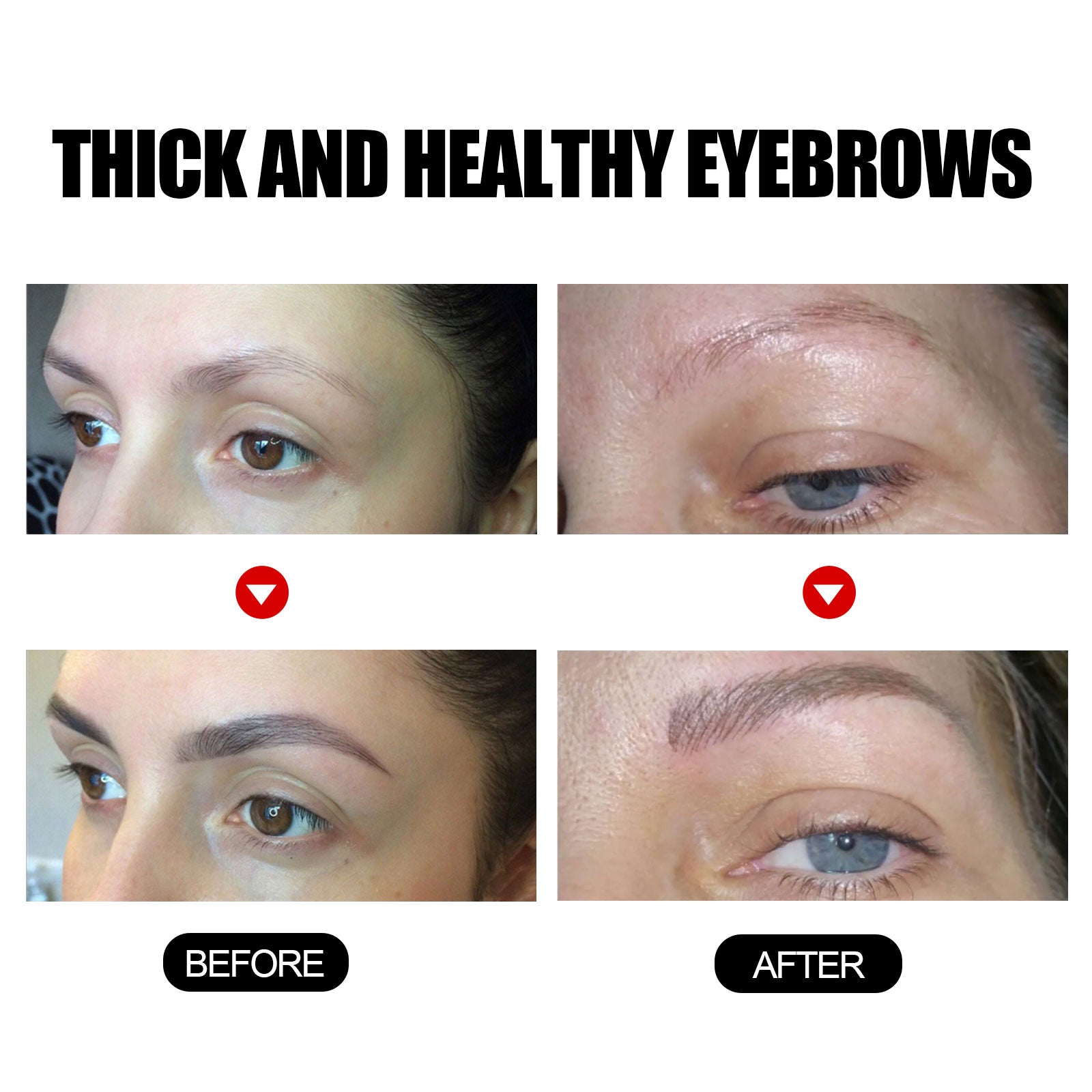 EELHOE Eyebrow Liquid - Black, Dense Natural Essential Oil Liquid for Thick Eyebrow Repair, Gentle Moisturizing Care Liquid