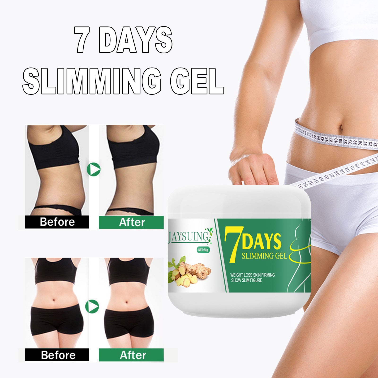 Jaysuing Ginger Abdominal Shrinking and Slimming Cream Massage for Skinny and Big Belly Tightening, Slimming and Body Shaping Beauty Cream