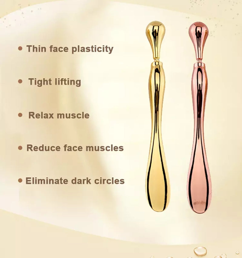 Eye Cream Stick Roller for Face Metal Spatula Puff Applicator Eye Cream Massager Facial Cream Massage Sticks Eye Metal Makeup Spatula Eye Wand 10Cm